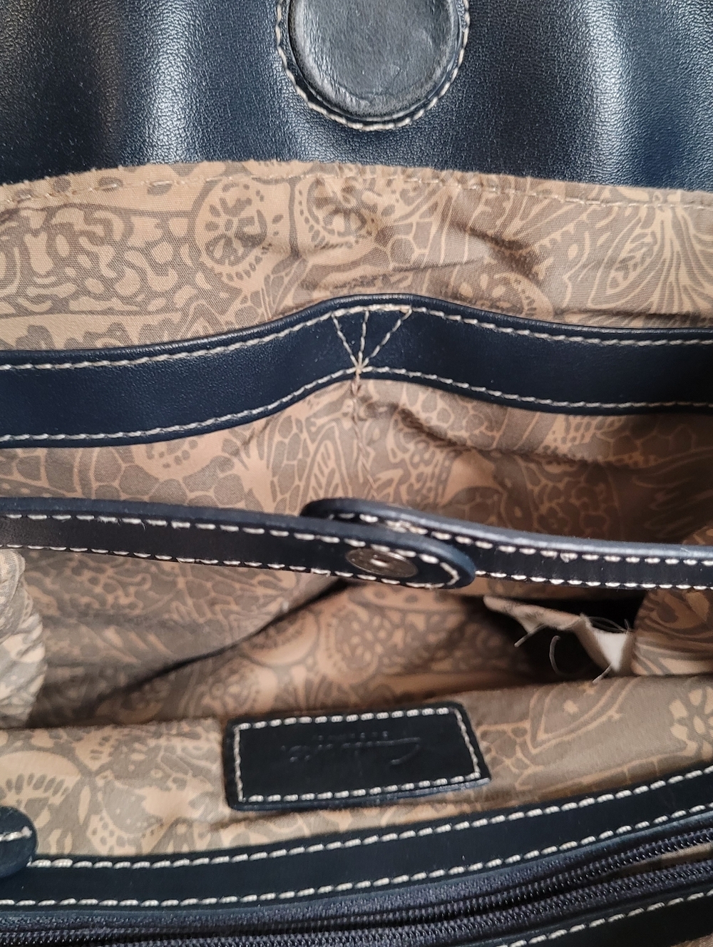 Clarks Small Leather Handbag Tote - Picture 11 of 11